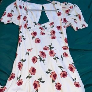 white floral dress